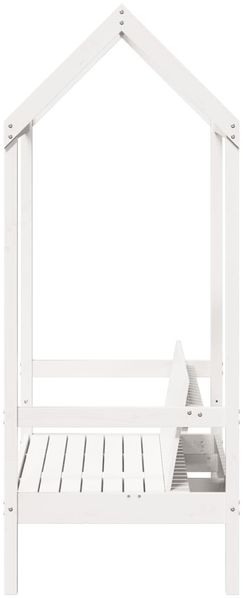 vidaXL Bank mit Dach Weiß 117,5x70x176,5 cm Massivholz Kiefer 846995 Bild 5