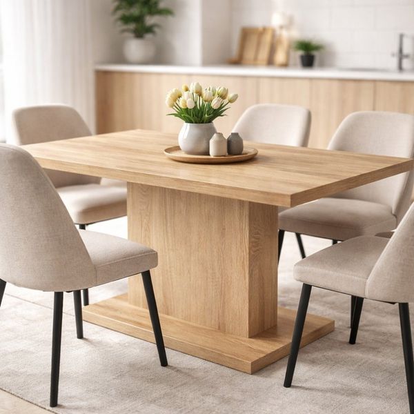OTTO home Esstisch Atina Säulentisch, Küchentisch, Speisetisch, Dekortisch, Moderner Esstisch für 4-6 Personen, erhältlich in Trend-Dekoren