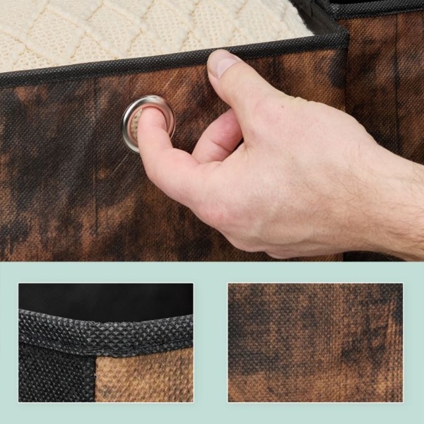 Stoff Aufbewahrungsbox Holzoptik 6er Set 10050559_58 Bild 7