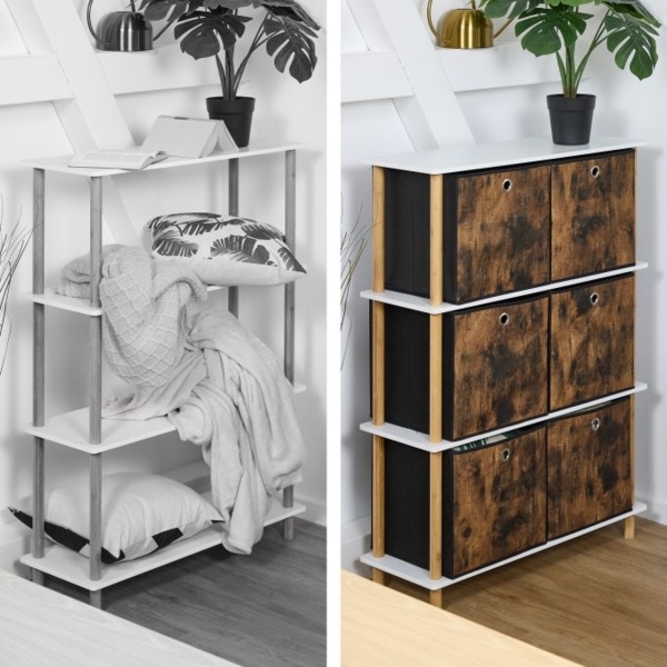 Stoff Aufbewahrungsbox Holzoptik 6er Set 10050559_58 Bild 8