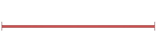 Turnstange 125 cm Stahl Rot