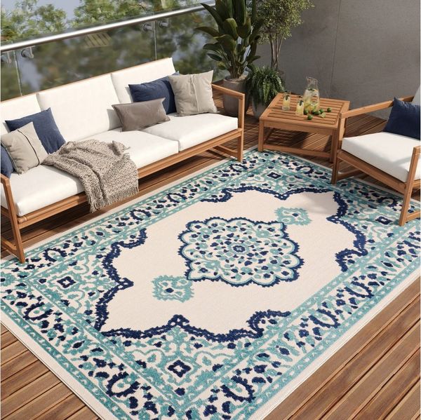 Tapiso Outdoorteppich PATIO, rechteckig, Höhe: 6 mm, In- & Outdoorteppich, Pflegeleicht für Garten, Terrasse, Balkon, Küche