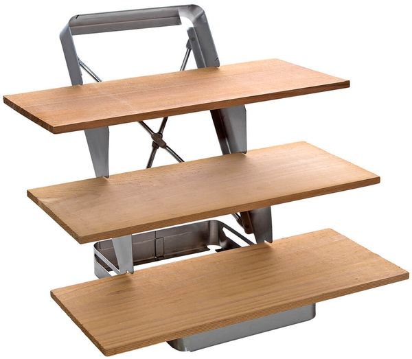 Allgrill Halter für 3 Zedernholzplanken aus Edelstahl 30 x 28 x 26 cm