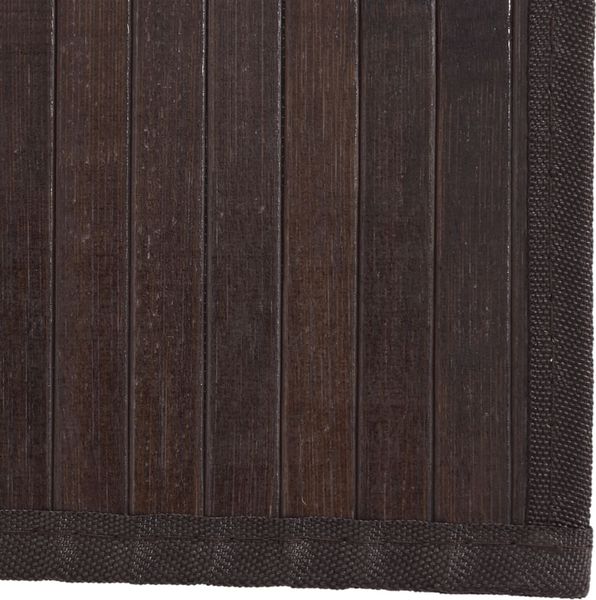 vidaXL Teppich Rechteckig Dunkelbraun 80x300 cm Bambus 376917 Bild 6