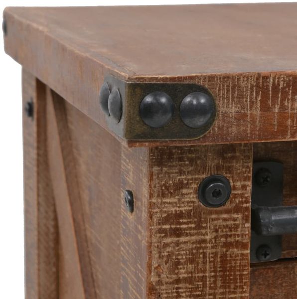 vidaXL Konsolentisch Tannenholz Massiv 131x35,5x75 cm Braun 246121 Bild 6