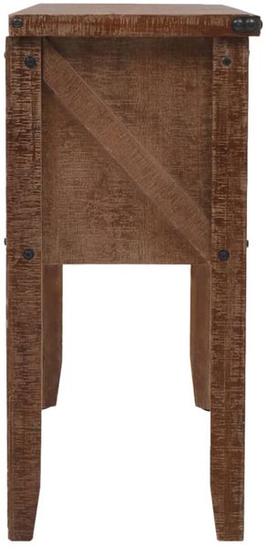 vidaXL Konsolentisch Tannenholz Massiv 131x35,5x75 cm Braun 246121 Bild 3