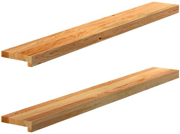 vidaXL Fensterbänke 2 Stk. Hellbraun 120x15x2 cm Massivholz Eiche 4009130
