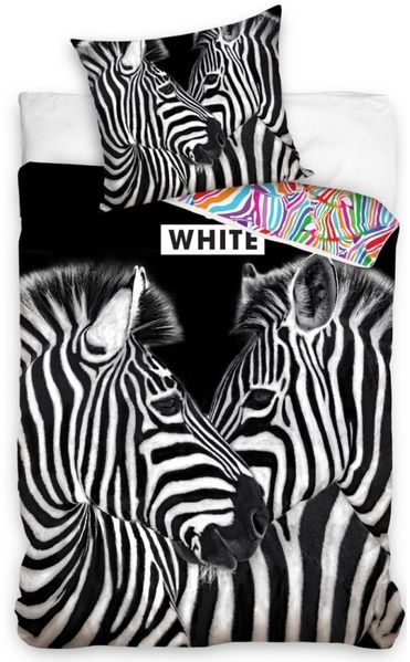 Zebraer Bettwäsche 140 x 200 100 % Baumwolle