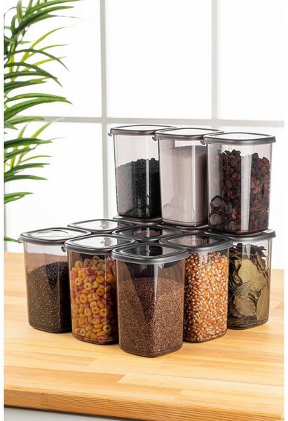 Hermia Concept Vorratsdose FRM5354, Kunststoff, (12-tlg, 12x Aufbewahrungsbox (je 1200 ml), Mikrowellen- & Spülmaschinengeeignet