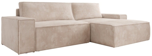 Luxusbetten24 Schlafsofa Designer Sofa Corino in Cord, mit Stauraum und Schlaffunktion