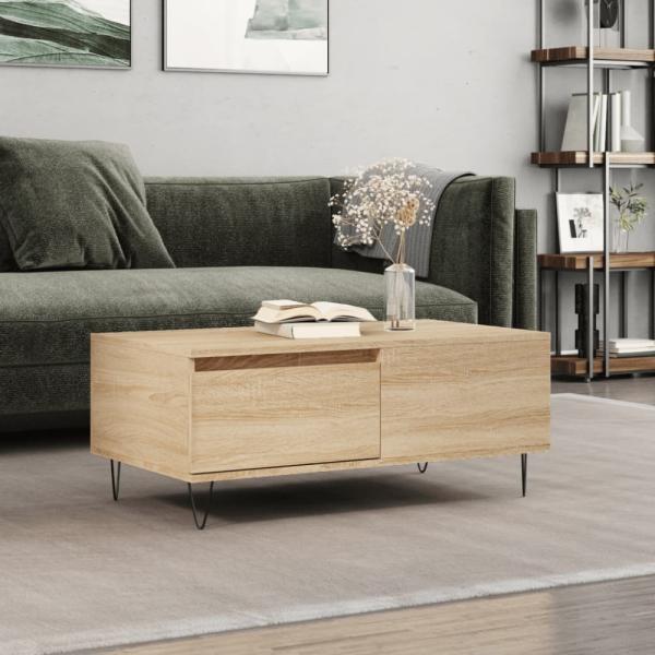 vidaXL Couchtisch Sonoma-Eiche 90x50x36,5 cm Holzwerkstoff 830807