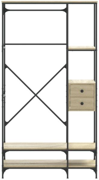 vidaXL Kleiderständer mit Ablagen Sonoma-Eiche Holzwerkstoff 847860 Bild 3
