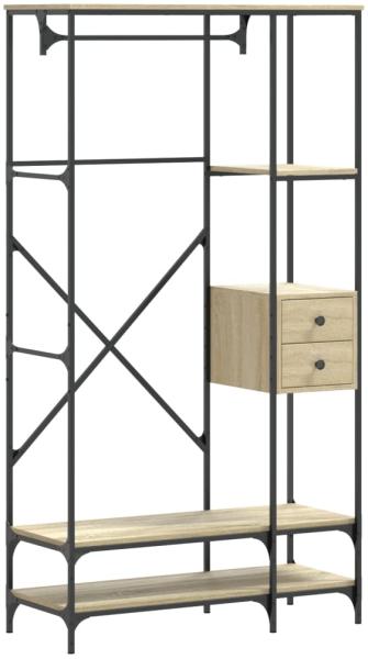 vidaXL Kleiderständer mit Ablagen Sonoma-Eiche Holzwerkstoff 847860