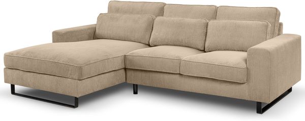Ecksofa (B/H/T: 276x91x183 cm) in Beige