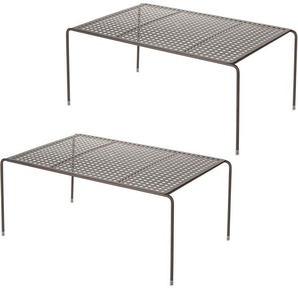 mDesign Küchenablage Geschirr Organizer 2er Set Küchenregal 33 x 22,7 x 14,9 cm