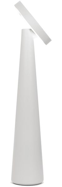 Zafferano, Angelina Lampe, Wiederaufladbare und Kabellose Tischlampe mit Touch Control Und Schwenkbarem Kopf, Geeignet Für Den Innenbereich, Dimmer, 2200-3000 K, Höhe 26 cm, Farbe Hellgrau