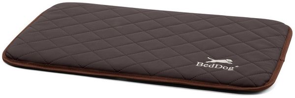 BedDog gesteppte Hundematte NELLY - Komfortables Hundekissen, langlebige Haustier-Unterlage aus Kunstleder, Hundebett, S-XXL M, MOCCA (braun)