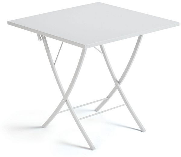 Kleiner Gartentisch Vegas 80x80 cm weiß