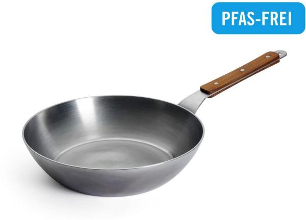 WOLL Schmorpfanne Woll Carbon Steel Hochrandpfanne, Karbon-Stahl (1-tlg), natürlicher Antihafteffekt nach dem Einbrennen