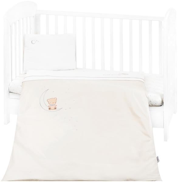 Kikkaboo Babybettwäsche Set Dream Big 5-teilig Decke 135 x 95cm Kissen 45 x 35cm beige