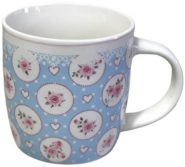 Tasse Herz und Rosen 350ml Landhausstil