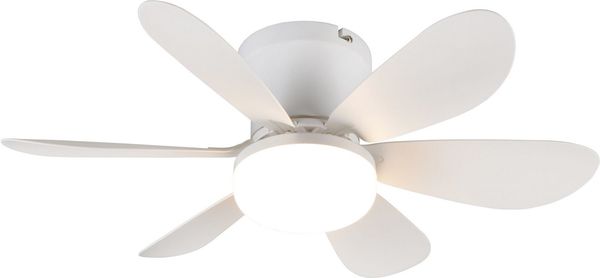 Reality Leuchten LED Deckenleuchte LUND mit Ventilator, Deckenventilator mit Licht inkl Fernbedienung, Ventilatorfunktion, LED fest integriert, warmweiß - kaltweiß, 3 Geschwindigkeiten Timer Vor- & Rücklauf LED dimmbar CCT Nachtlicht