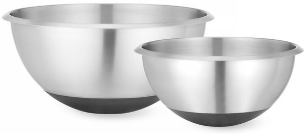 HENDI Rührschüssel mit Silikonboden, 6L, ⌀330x(H)155mm