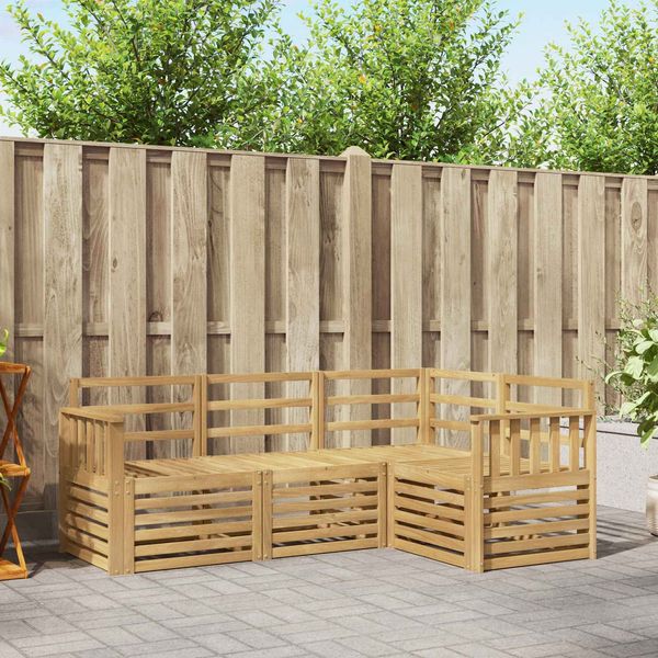 vidaXL Sofagarnituren 4 pcs Weiß 187,5 x 128,5 x 73 cm 3391744