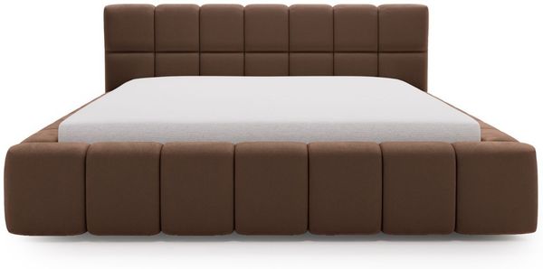 GRAINGOLD Alicante Doppelbett 120x200, Polsterbett mit Bettkasten und Kopfteil, Velour-Stoff, Braun Bild 7