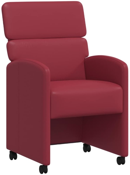 vidaXL Esszimmerstühle mit Rollen 2 pcs Weinrot 58 x 65 x 98 cm 42017887