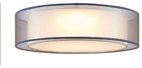LED Deckenleuchte, Textil grau, 3 Stufen Dimmer, D 50 cm Bild 4