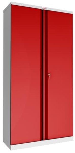 Phoenix Stahlschrank SCL1891GRK 2 Türen 4 Böden grau/rot Schlüssel