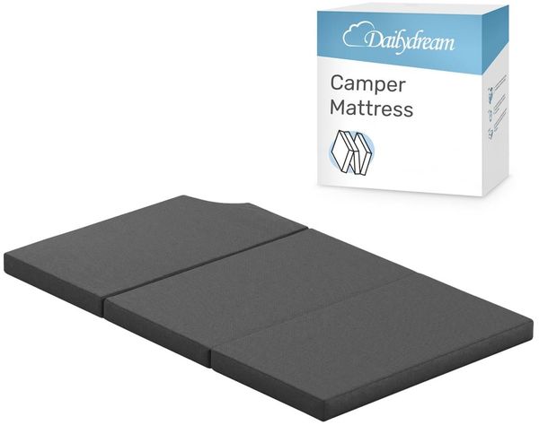 Dailydream Camper Matratzenauflage Model 1 fr VW T5, T6, Multivan, California Beach und Caravelle, 115x195x6,5cm, grau