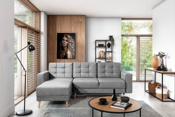 Ecksofa Asgard L mit Schlaffunktion – Eltap Monolith Retro