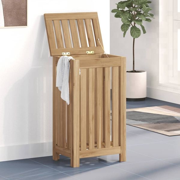 vidaXL Wäschebehälter 35x25x60 cm Massivholz Teak 340758