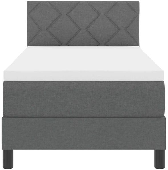 vidaXL Boxspringbett mit Kopfteil Dunkelgrau 80 x 200 cm Stoff 3338721 Bild 7
