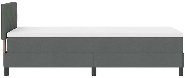 vidaXL Boxspringbett mit Kopfteil Dunkelgrau 80 x 200 cm Stoff 3338721 Bild 8