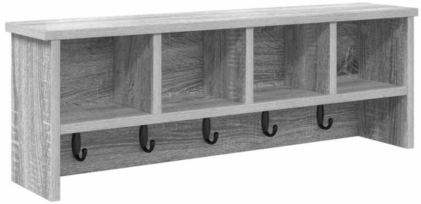 vidaXL Wandmontierter Kleiderständer Grau Sonoma 75 x 16 x 26 cm 874320