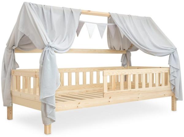 Ehrenkind Betthimmel Deko Hausbett, Kinderzimmer-Deko-Set (Kinderzimmer Deko), Betthimmel & Wimpelkette für magische Momente, hochwertige Materialien