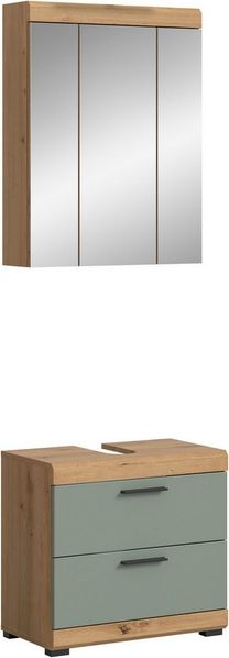 INOSIGN Badmöbel-Set Siena, 2 tlg, bestehend aus: Waschbeckenunterschrank, Spiegelschrank, (Set), in verschiedenen Farben erhältlich, Badmöbel, Kombination, Badezimmer