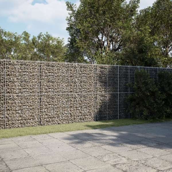 vidaXL Gabione mit Deckel 1200x100x200 cm Verzinktes Eisen 3295247
