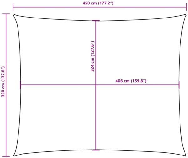 vidaXL Sonnensegel Oxford-Gewebe Rechteckig 3,5x4,5 m Dunkelgrün 135489 Bild 10