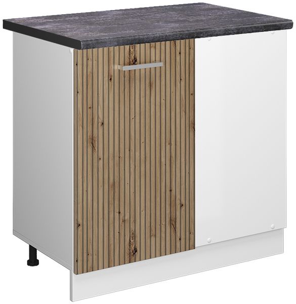 Eckunterschrank R-Line Artisan-Eiche 86 cm , AP Anthrazit Vicco