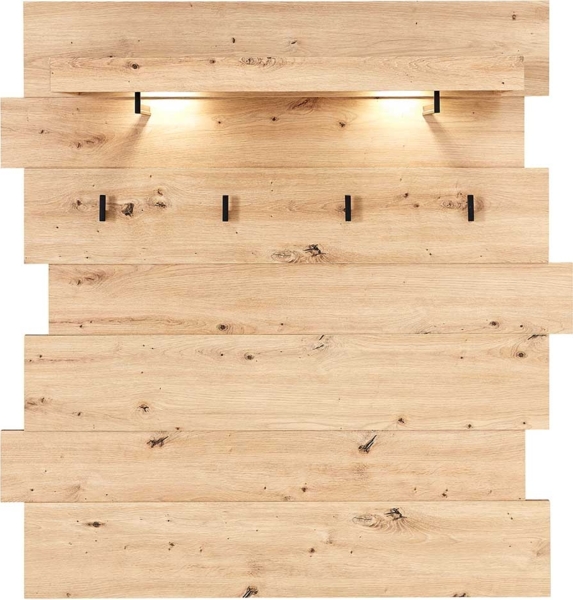 Garderobenpaneel vito Sedeo, Holzwerkstoff, Holzfarben, 120 x 125 x 32 cm