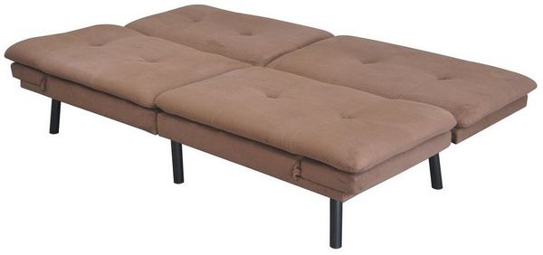 HTI-Living 2-Sitzer Sofa mit verstellbaren Armlehnen Braun, Stück 1 Teile, Schlafsofa Zweisitzer Schlafcouch