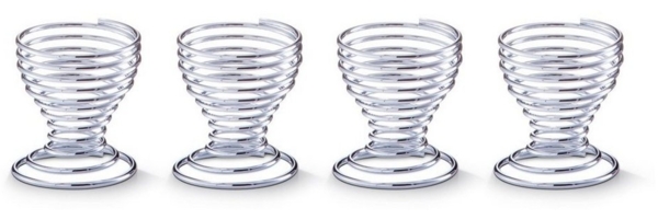 Zeller Eierbecher Set, 4-teilig, chrom