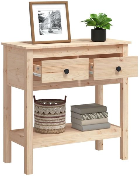 Konsolentisch, Beistelltisch, Konsole 75x35x75 cm Massivholz Kiefer Bild 5