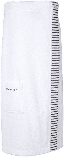 Schiesser 'Rom' Saunakilt, Baumwollfrottee weiß, 46-52