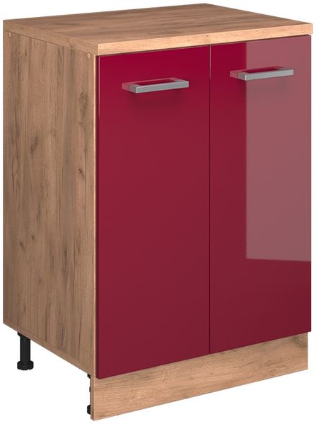 Kommode unter Schräge Rion Rot Hochglanz 60 x 81.6 cm ohne Schräge mit 2 Türen Vicco