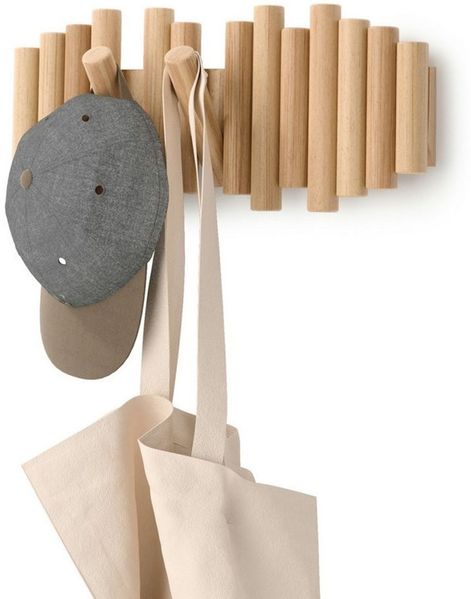 Umbra Picket mit 5 Garderobenhaken natural 1011471-390 Garderobenleiste Wandhaken Kleiderhaken